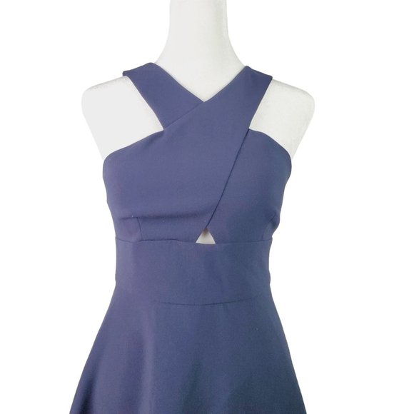 Likely Kensington Fit and Flare Cutout Mini Navy Blue Lined Dress, Size 2 - Picture 5 of 10